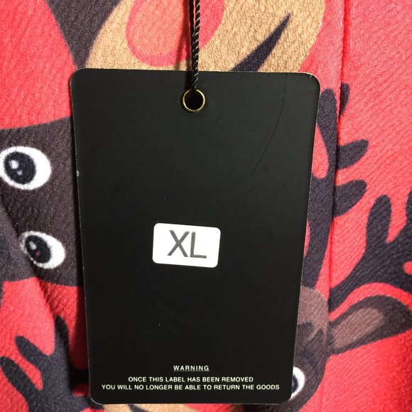 Misslook Ladies Tunic Top Size XL Holiday Reindeer - Picture 6 of 11